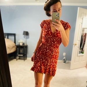 Floral wrap dress!